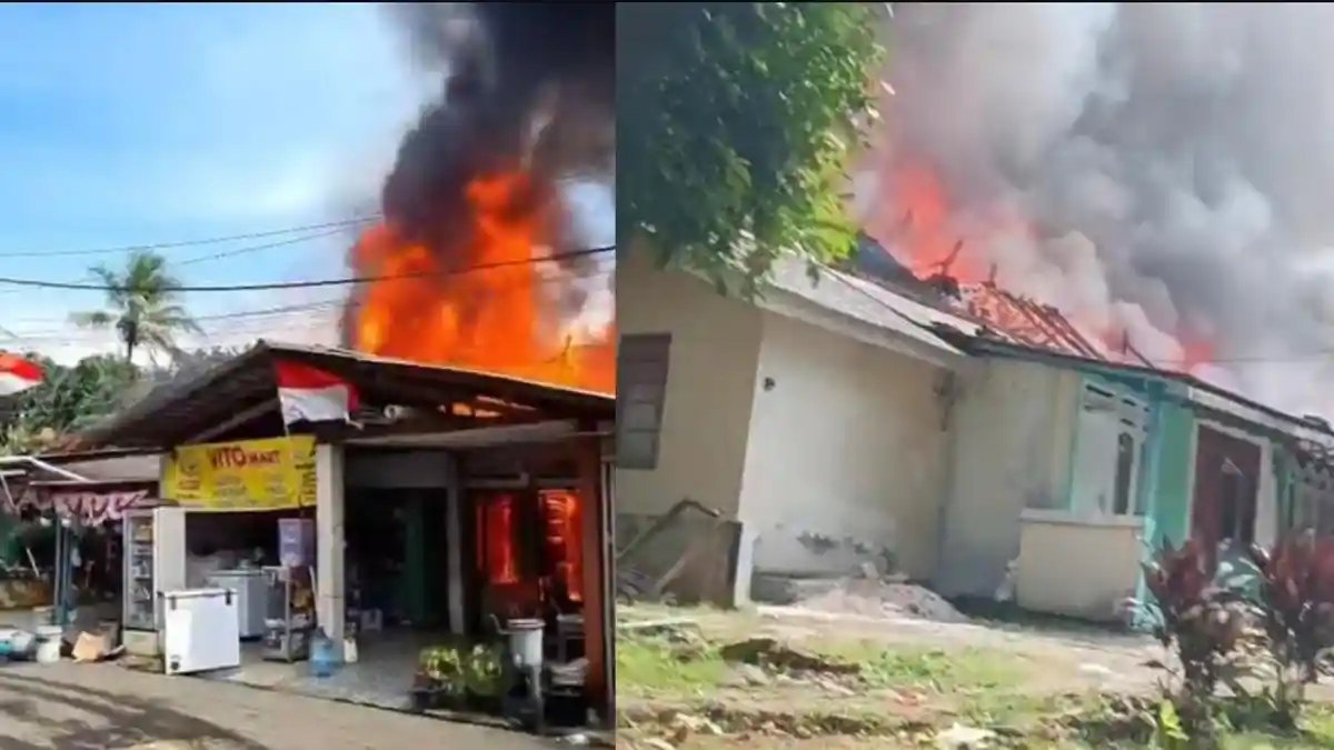 BERITA TERKINI: Asrama Polri di Serpong Tangsel Terbakar, Kobaran Api Membumbung Tinggi