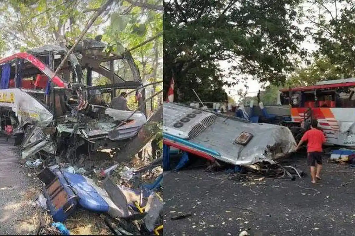 PENGAKUAN Saksi Mata Kecelakaan Bus Eka dan Sugeng Rahayu di Ngawi, Kronologi: Ada yang Nyeberang