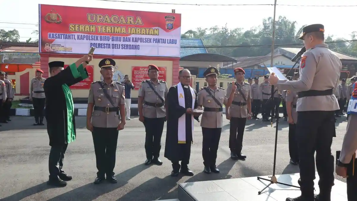 Tiga Perwira di Polresta Deli Serdang Dimutasi Kapolda Sumut, Berikut nama dan Penempatan Terbarunya