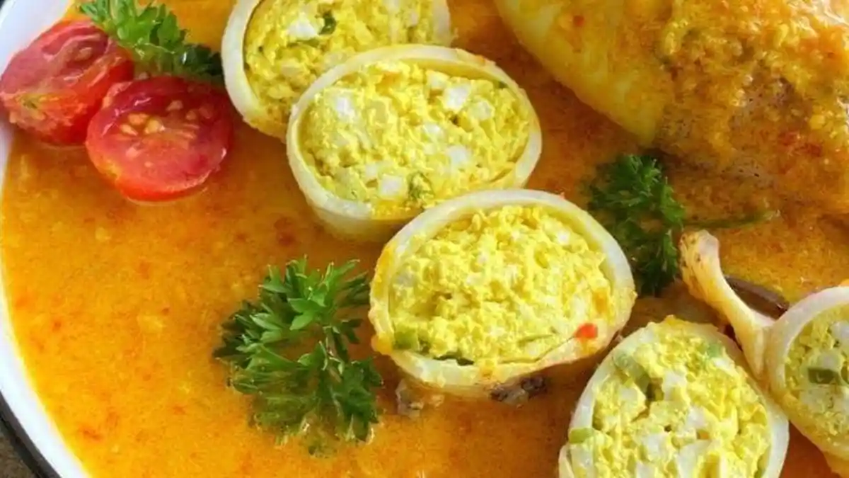 Resep Gulai Cumi Isi Tahu Telur, Menu Makan Siang Menggoda Selera