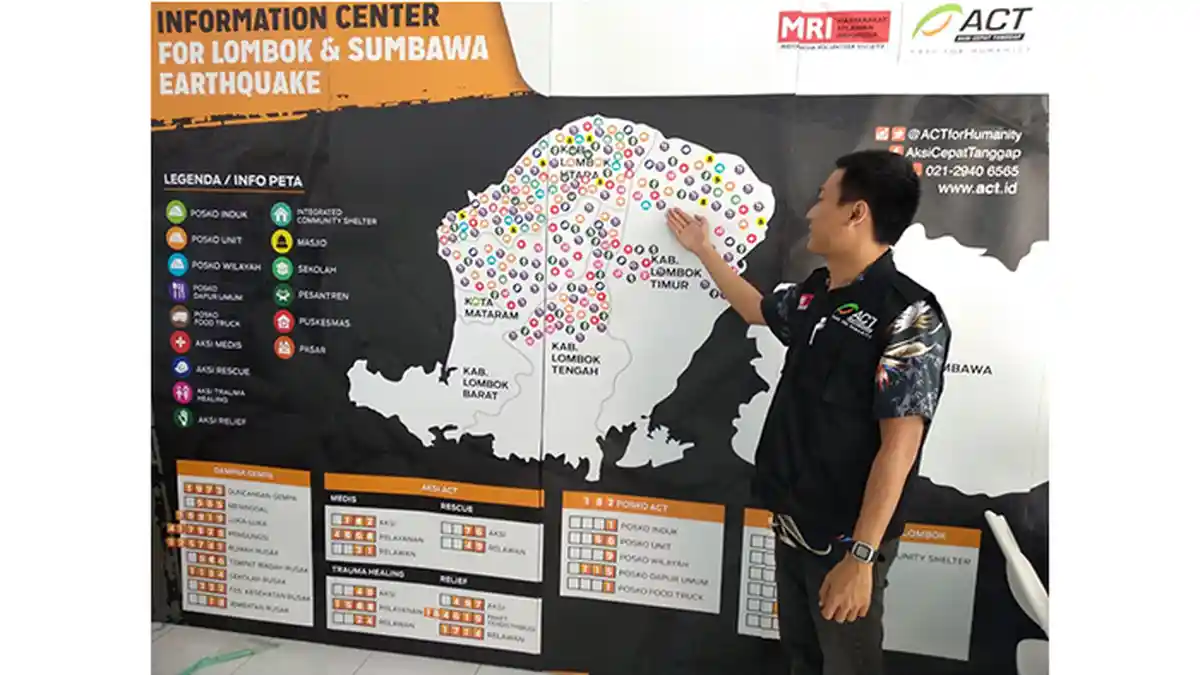 ACT Bangun Pusat Informasi Gempa Lombok dan Sumbawa