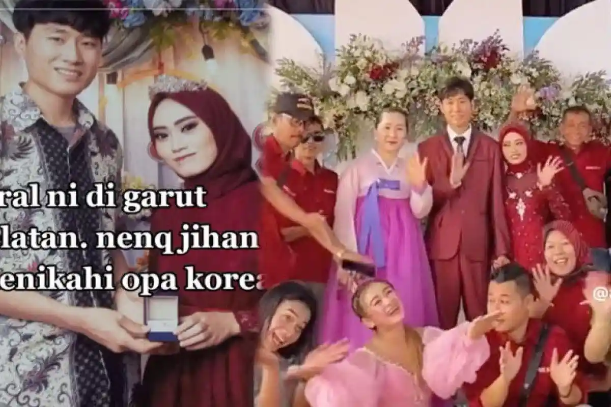 Viral Kisah Pria Korea Nikahi Gadis Garut Pakai Adat Sunda, Keluarga Mempelai Pria Bak Jadi Artis