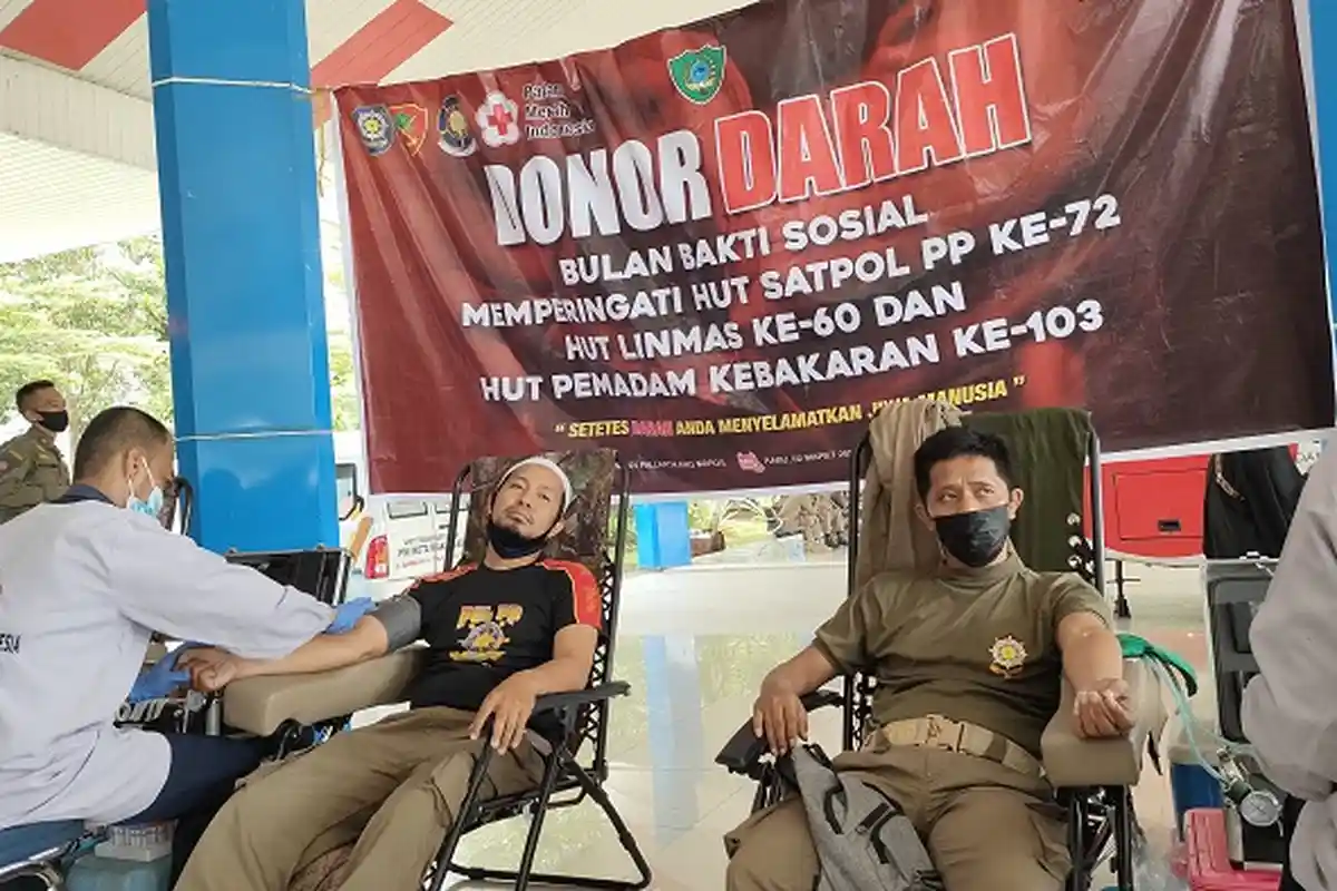 Personel Damkar & Satpol PP Maros Ramai-ramai Donor Darah Setelah Dapat Ancaman dari Komandan