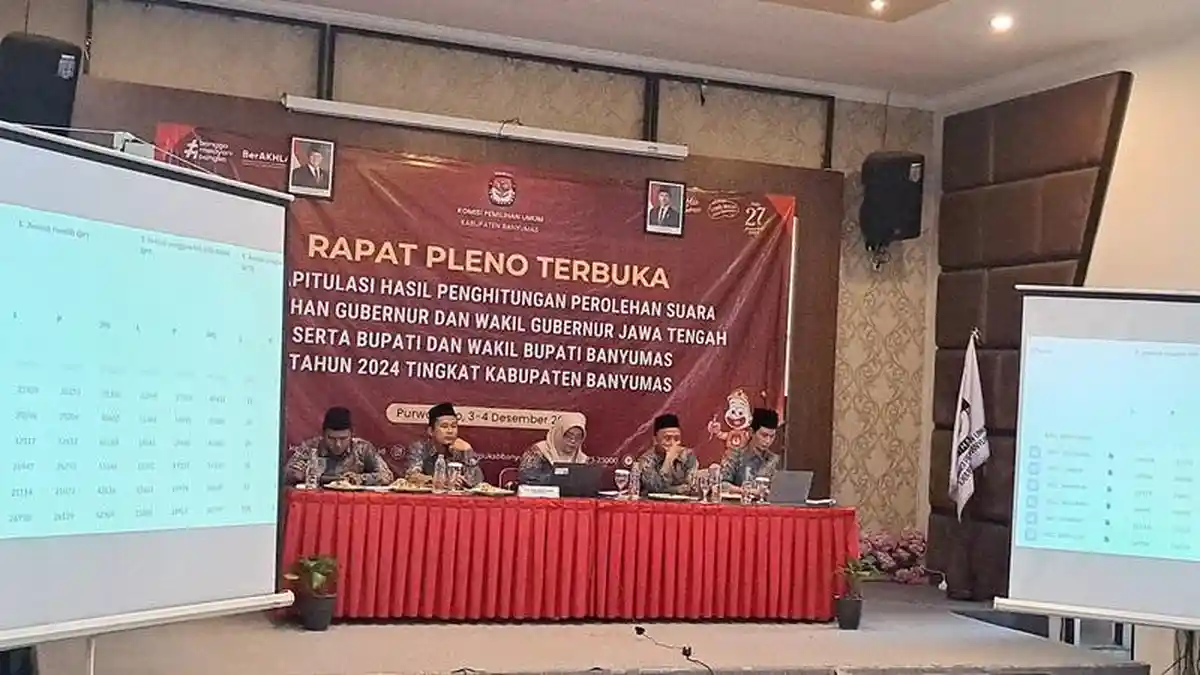 Sebanyak 23 Kecamatan di Banyumas Jalani Rekapitulasi Perolehan Suara Pilkada Hari Ini