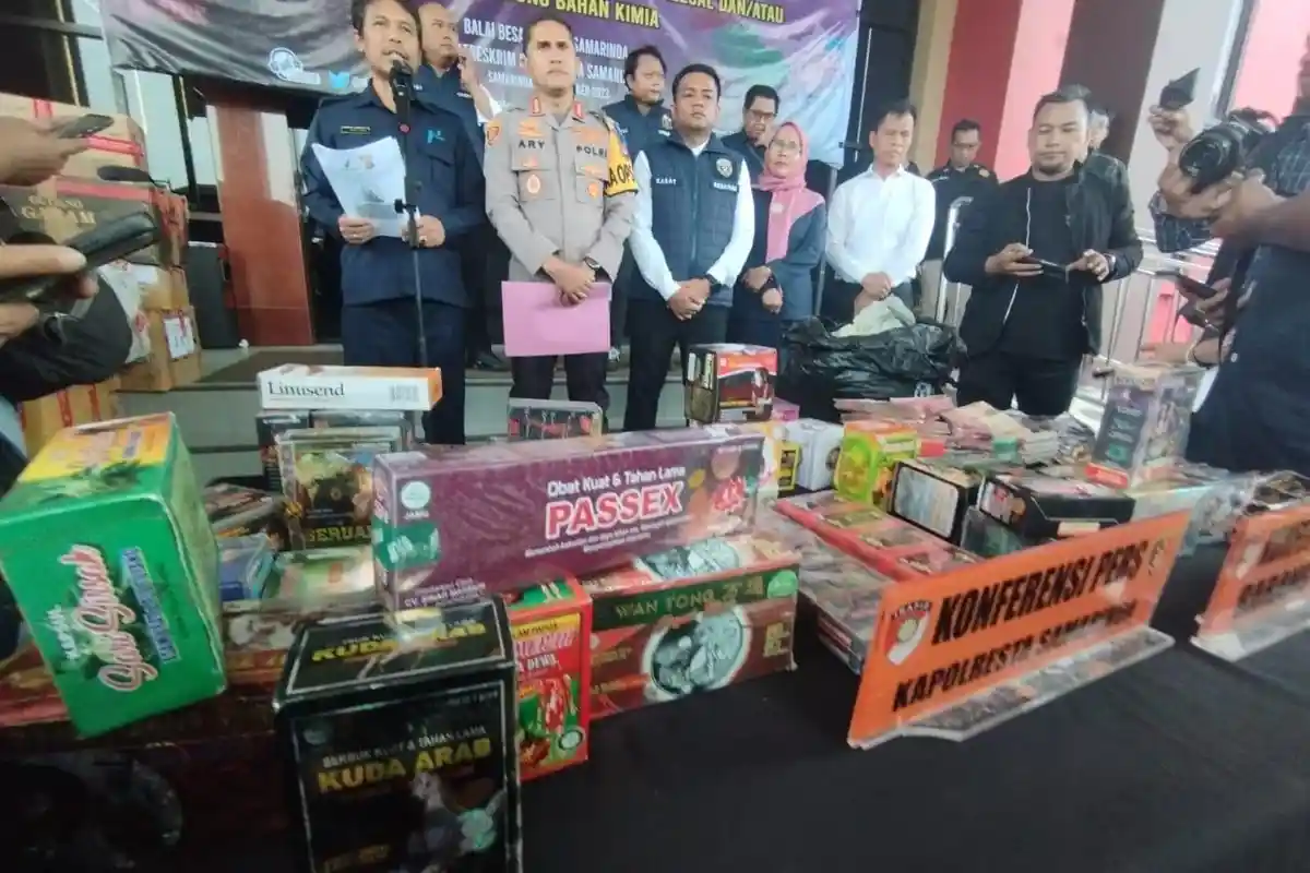 BBPOM dan Polresta Samarinda Ungkap Peredaran Obat Kuat Ilegal, Sita Barang Bukti Senilai Rp1 Miliar