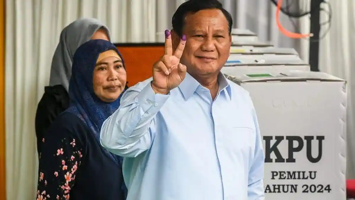 Simak Ungkapan Hati Capres Prabowo Subianto usai Nyoblos Pemilu 2024