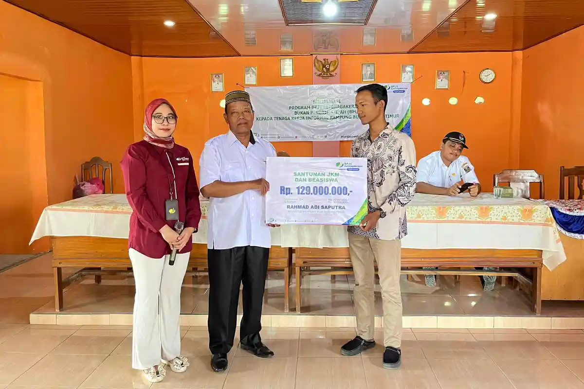 BPJS Ketenagakerjaan Lampung Tengah Sosialisasi Program di Bumi Nabung Timur