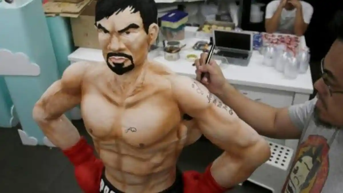 Wow! 2 Jam Pria Filipina Ini Bikin kue Petinju Manny Pacquiao