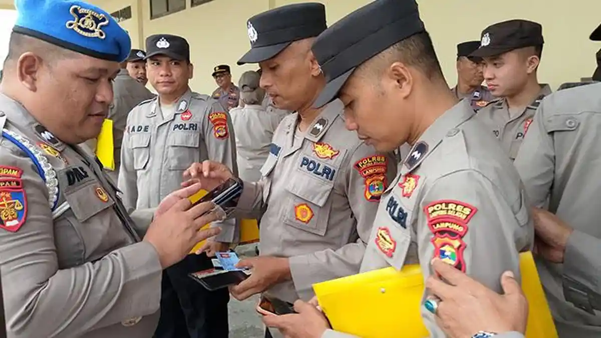 Polres Lampung Selatan Razia HP Anggota Terkait Judi Online