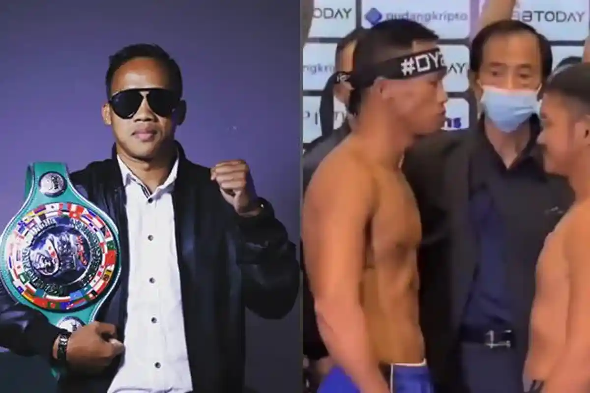 Makna #DY2024 Yang Digunakan Daud Yordan di Kepala Saat Timbang Badan Hadapi Panya Uthok