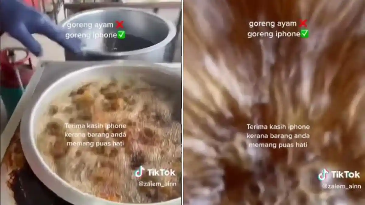 Hp Pria Ini Masuk ke Penggorengan saat Bikin Tutorial Memasak, Begini Kondisinya Setelah Diangkat