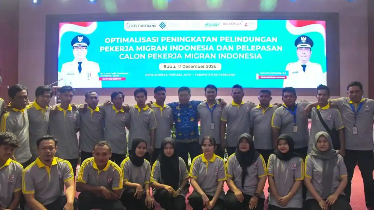 Wakil Bupati Lepas 26 CPMI Deli Serdang ke Malaysia