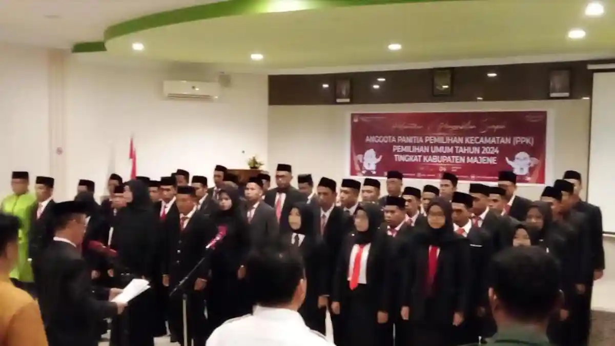 40 PPK Pemilu 2024 Dilantik di Majene Mayoritas "Wajah Lama", Ini Pesan Ketua KPU
