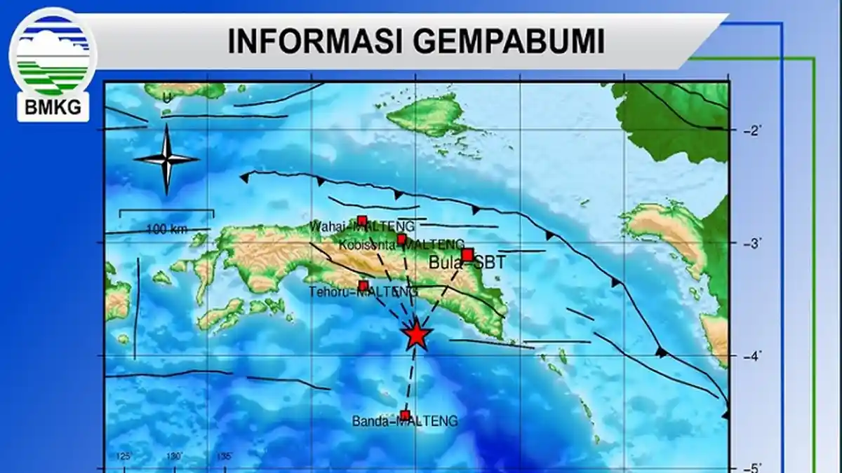 Gempa Maluku 3.4 SR Guncang Tenggara Tehoru, Total Telah Terjadi 3 Gempa