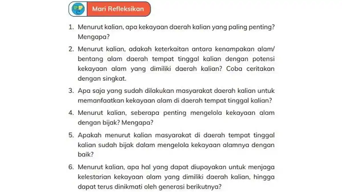 Kunci Jawaban IPAS Kelas 4 Halaman 140 Kurikulum Merdeka: Kekayaan Alam