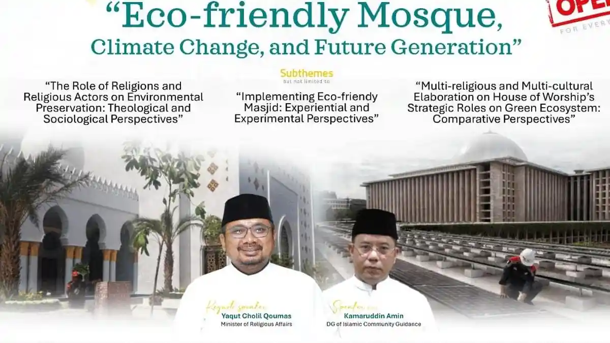 Kemenag Gandeng Masjid Istiqlal dan Masjid Sheikh Zayed Bahas Rumah Ibadah Ramah Lingkungan