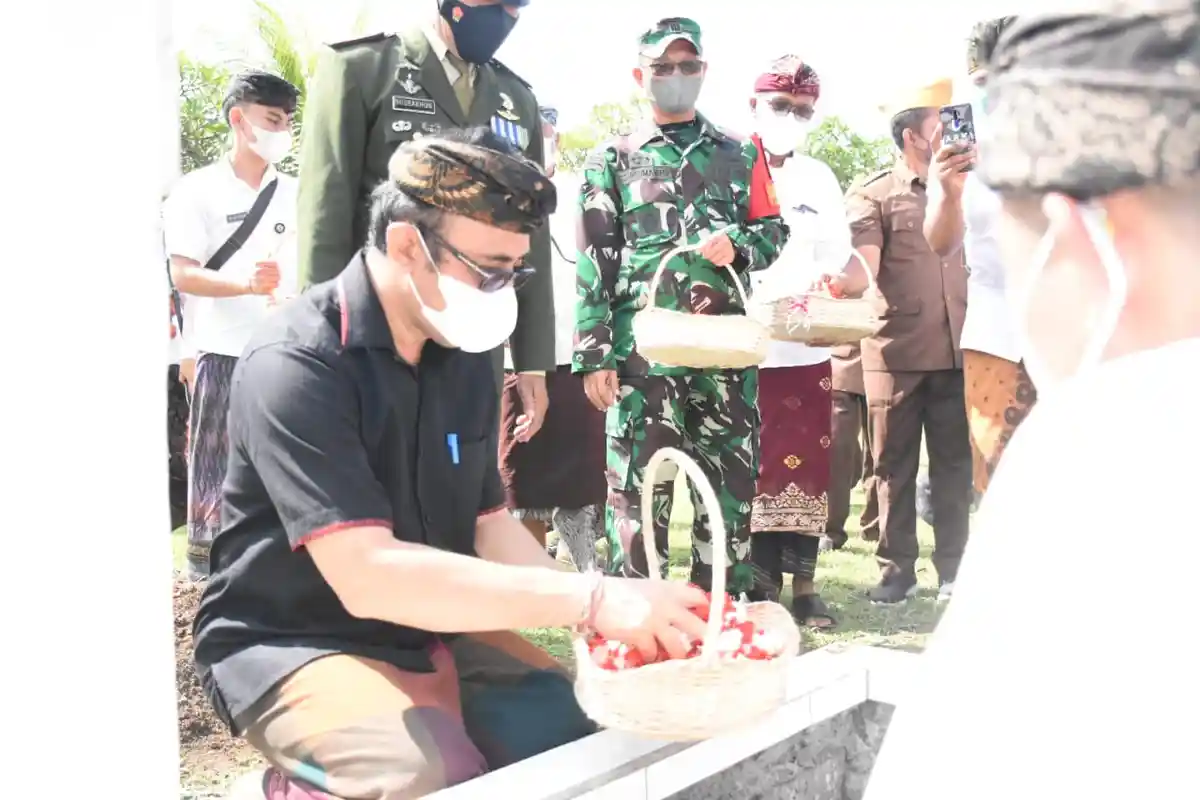 Raih Bintang Gerilya, Veteran Asal Denpasar Made Anom Diabadikan di TMP Pancaka Tirta Tabanan
