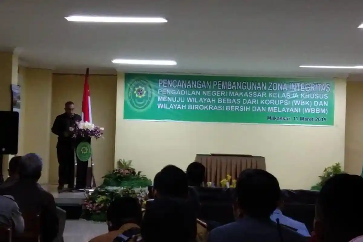 Wujudkan Wilayah Bebas Korupsi, Pengadilan Negeri Makassar Canangkan Zona Integritas