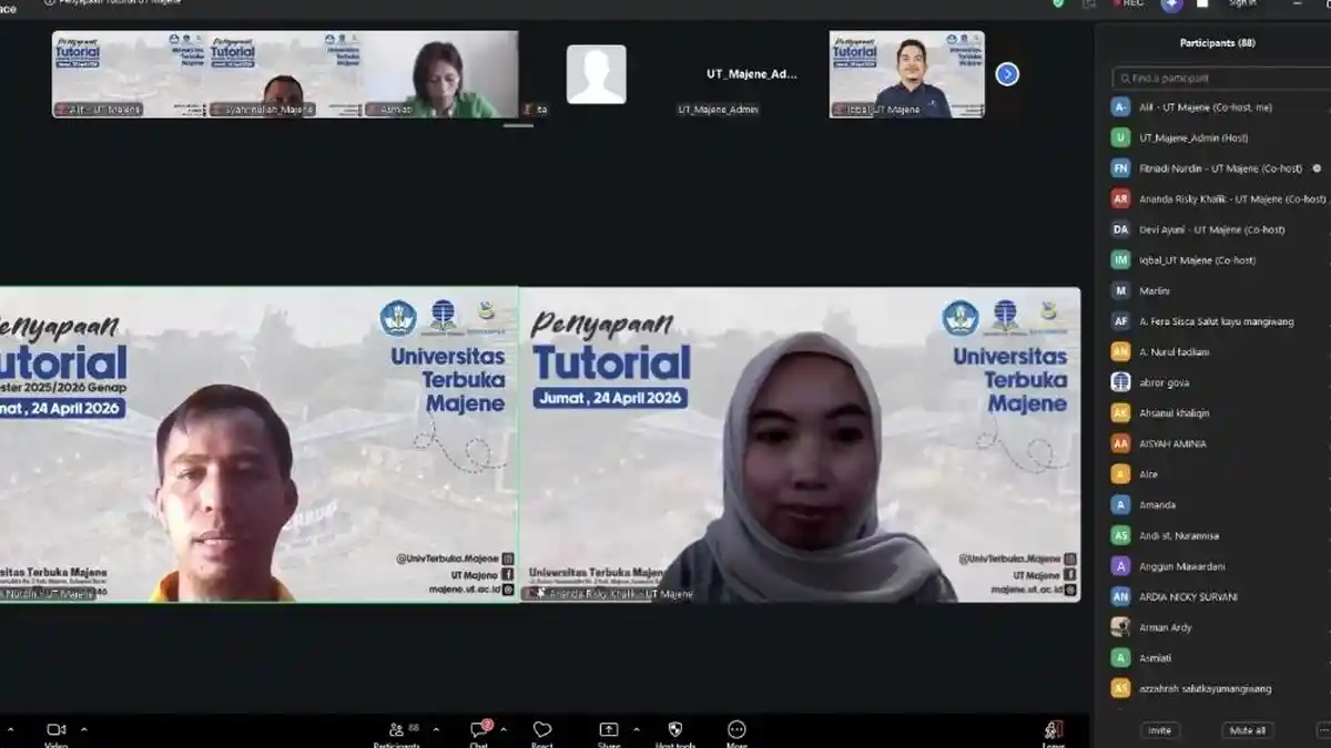 Optimalkan Masa Kuliah Mahasiswa UT Majene Ikut Penyapaan Tutorial Semester Genap via Daring