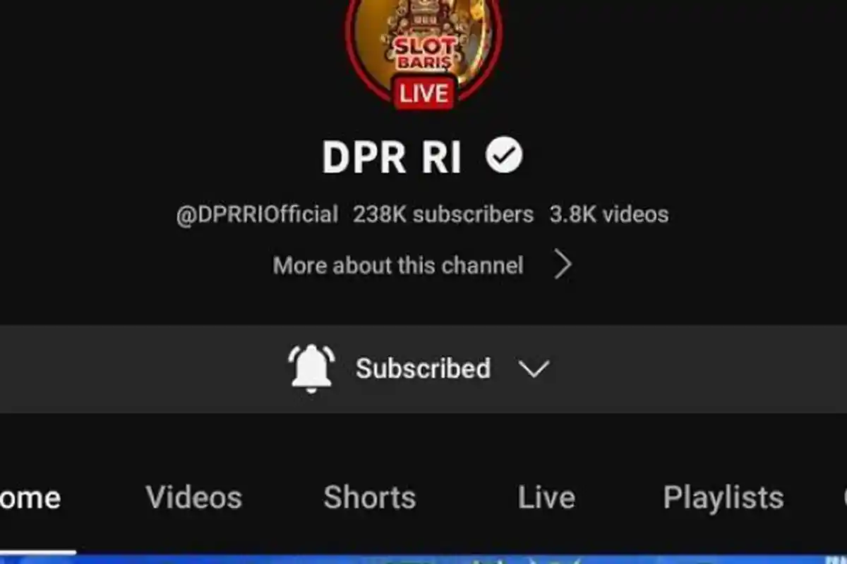 Akun Youtube DPR RI Diretas Tampilkan Live Judi Online, Menkominfo : Hackernya Canggih