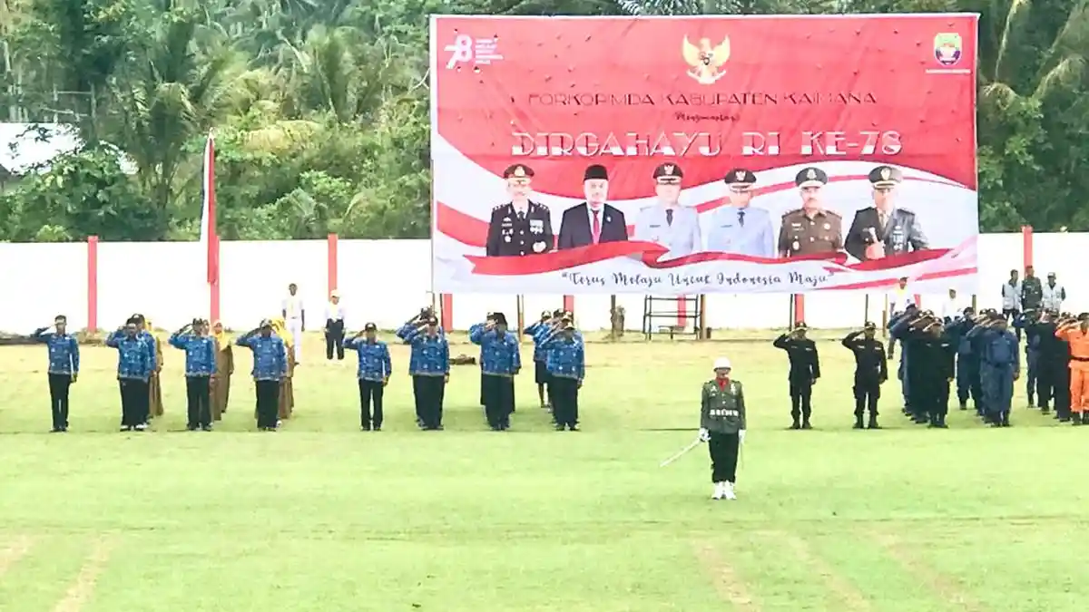 Upacara HUT ke-78 RI di Kaimana Sukses Digelar, Ini Sosok Komandan Upacara