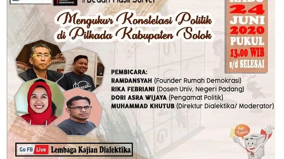 Mengukur Elektabilitas Kandidat Bakal Calon Bupati Solok