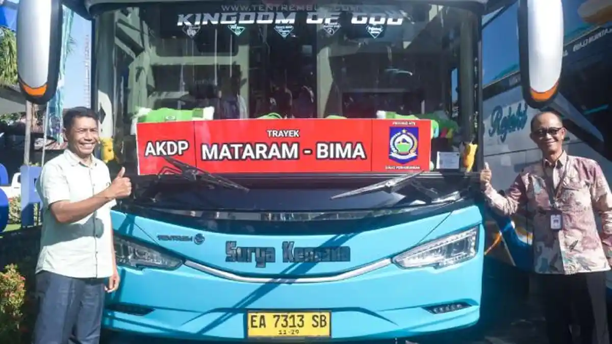4 Warna Stiker Bus Angkutan Umum di NTB Berdasarkan Trayek