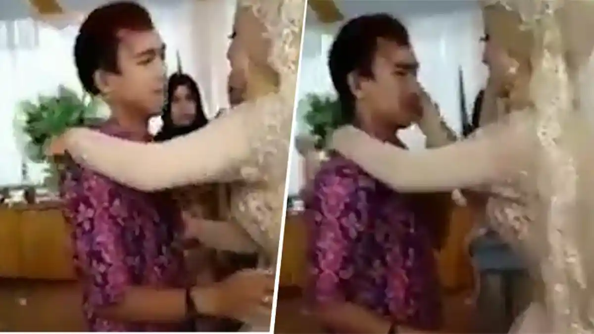 Viral Mempelai Wanita Usap Air Mata Mantan yang Datang ke Pernikahannya