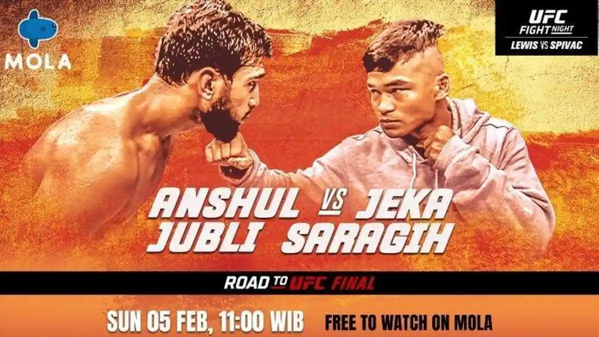 Seru! Anshul Jubli vs Jeka Saragih Live di Mana? Link Nonton www.mola.tv Live Streaming UFC Hari Ini