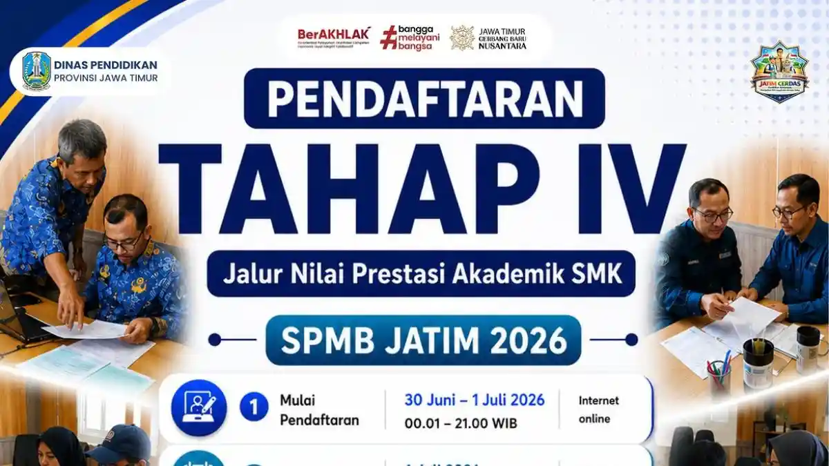 SPMB Jatim 2026 Tahap 4 Dibuka, Cek Syarat, Cara Daftar dan Jadwal Lengkapnya - Tribunnews.com