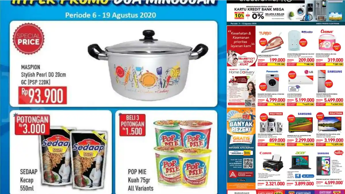 Katalog Promo Hypermart & Carrefour hingga 19 Agustus 2020 - Susu, Nugget, Daging Ayam, Elektronik
