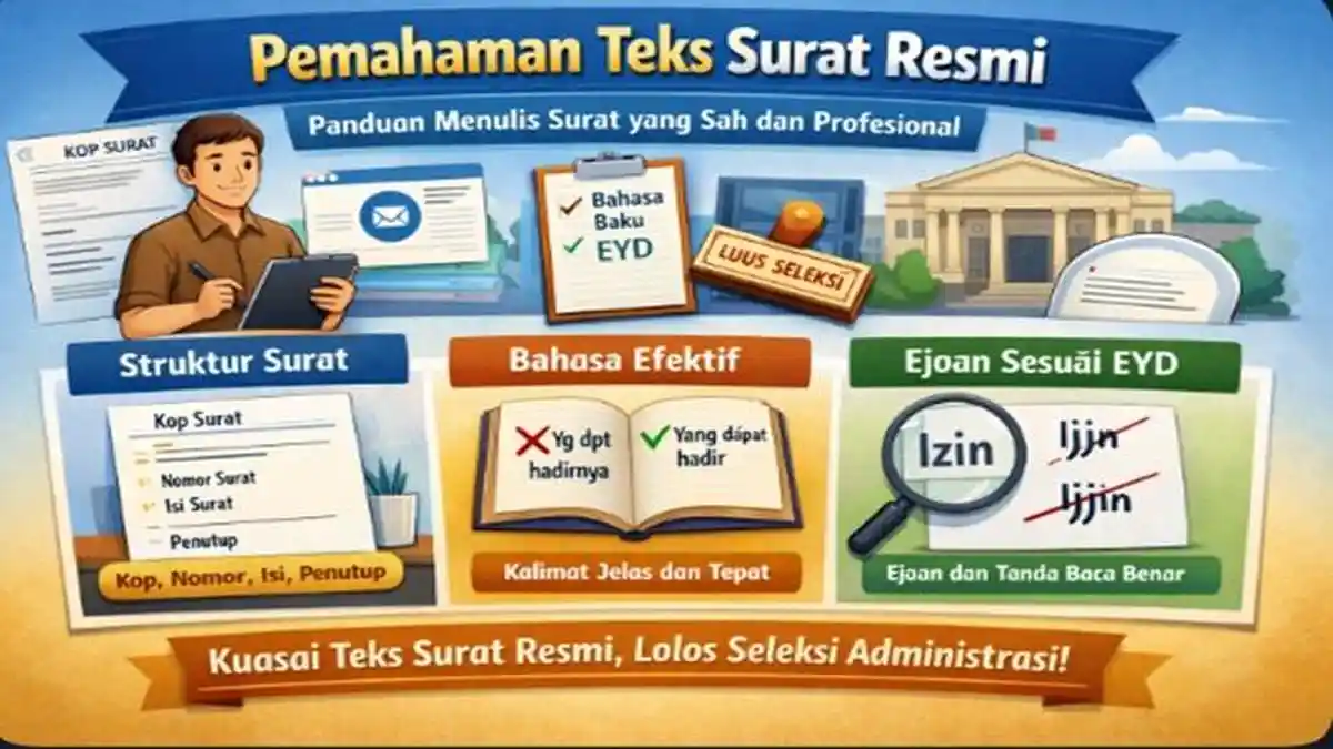 Contoh Soal Teks Surat Resmi dan Tips Memahami Format Administrasi Terbaru 2026