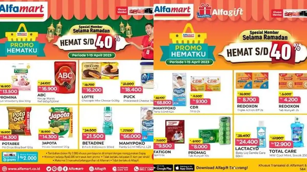 Promo Alfamart Hari ini Selasa 4 April 2023, Khusus Member Ada Diskon Belanja hingga 40 Persen