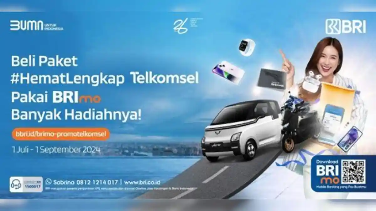 Promo Menarik dari BRImo, Beli Paket HematLengkap Telkomsel Bisa Dapat Wuling Air ev