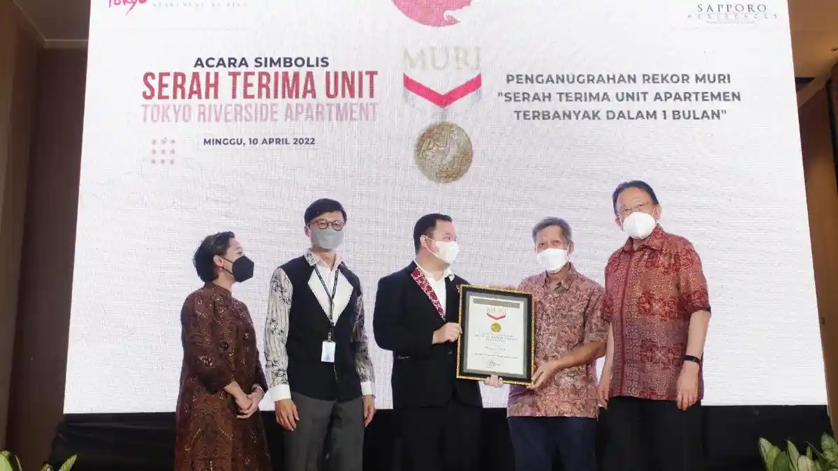 Dalam Sebulan Serah Terima 1.595 Unit, Apartemen Ini Raih Rekor MURI