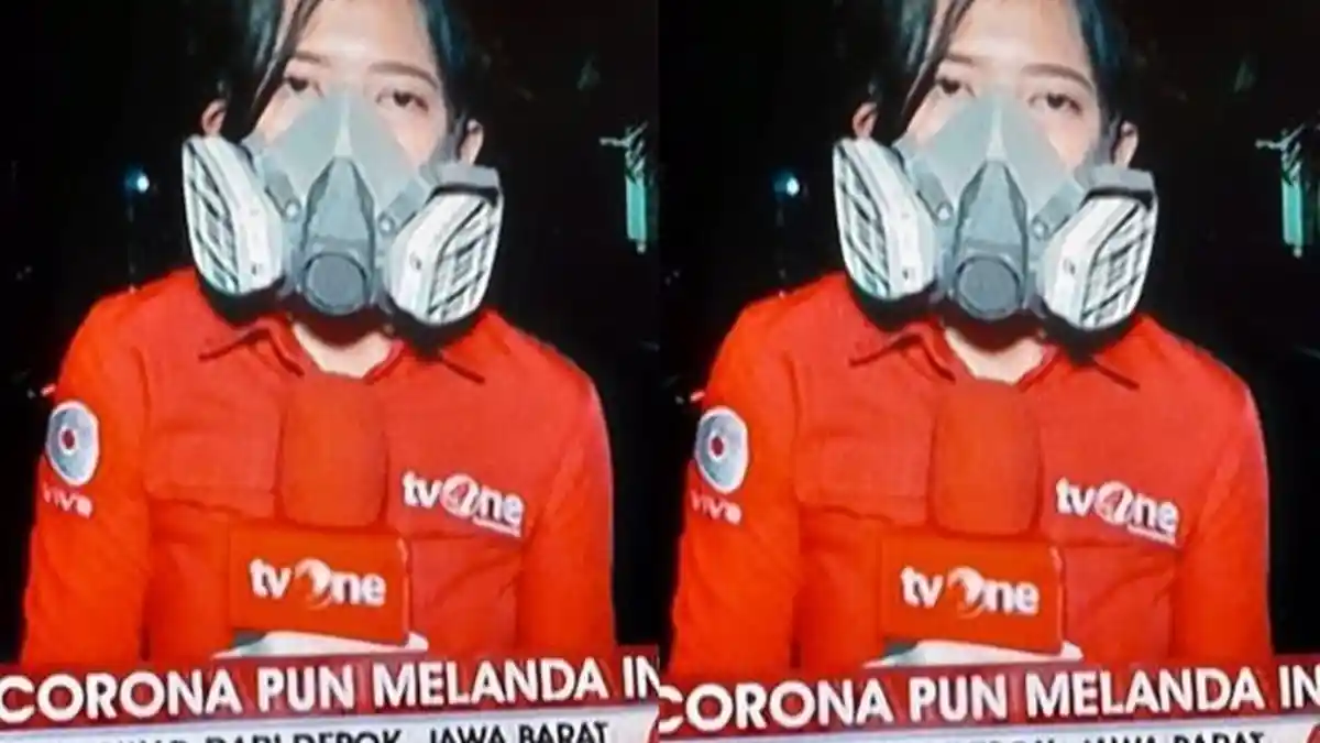 Reporter Stasiun TV Kena Semprot Gara-gara Beritakan Virus Corona Pakai Gas Mask: Gak Gitu Banget