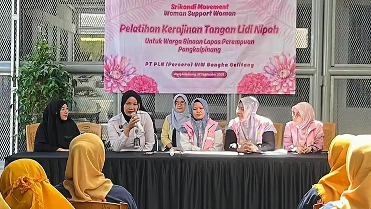 PLN Babel Beri Harapan Baru, Warga Binaan Lapas Perempuan Belajar Kerajinan Lidi Nipah - 20250928_PLN-Lapas-Perempuan-01.jpg