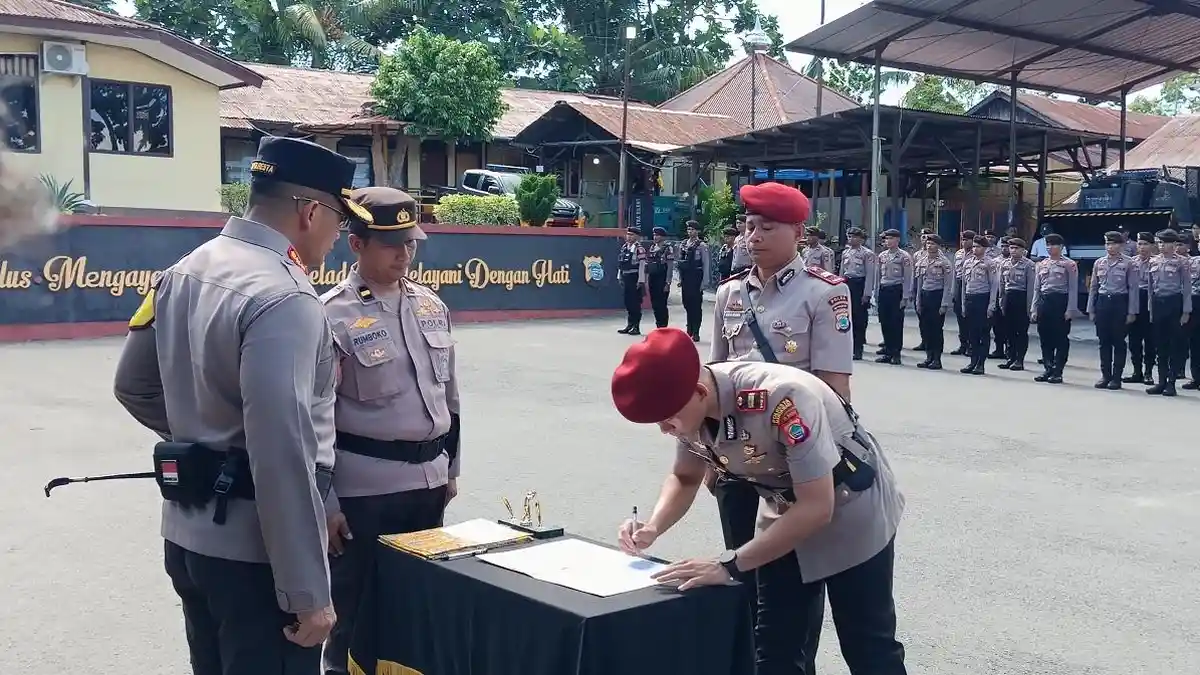 Polresta Manokwari Papua Barat Sertijab Empat Kasat dan Tiga Kapolsek, Berikut Daftarnya