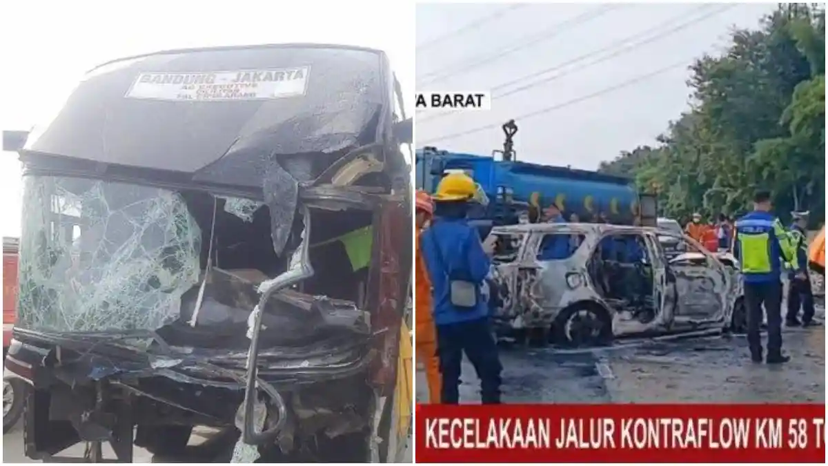 Detik-detik Kecelakaan Maut Tol Japek KM 58 Dikuak Sopir Bus, Nahas Nasib GranMax: Coba Menghindar