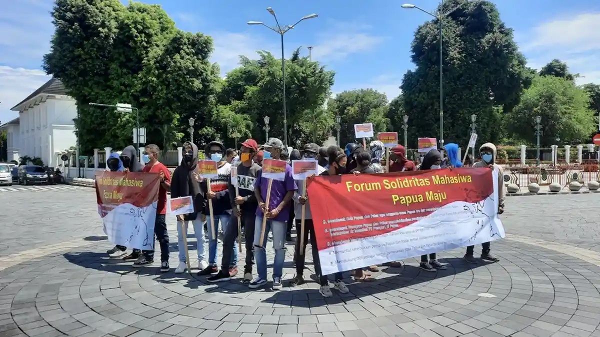 Gelar Aksi Damai, Mahasiswa Papua di Yogya Minta Otsus Dialokasikan ke Sektor Pendidikan