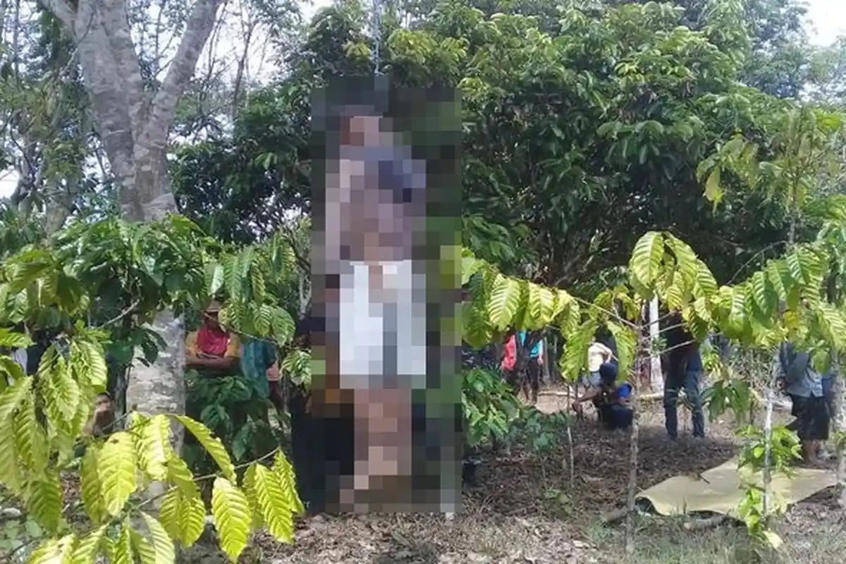 Warga Lahat Ditemukan Tergantung di Pohon Jengkol, Ditemukan Kertas Diduga Jimat