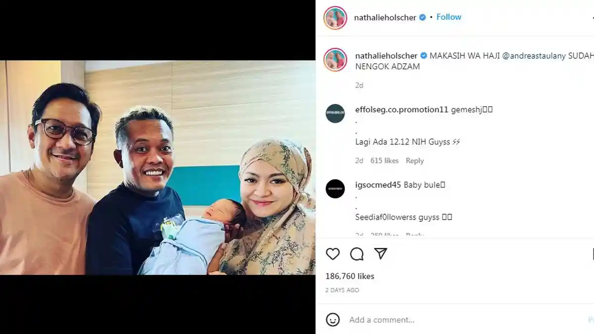 Andre Taulany Sudah Jenguk Adzam Anak Sule, Nathalie Holscher: Makasih Wak Haji