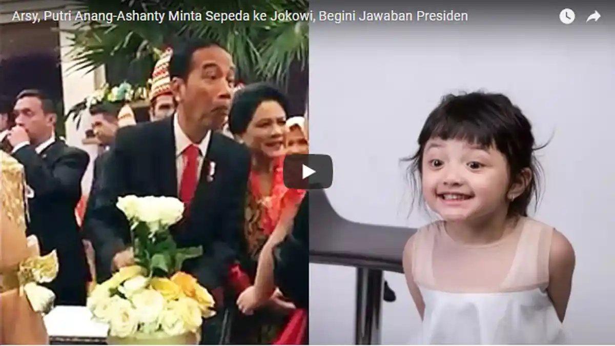 Ashanty Beberkan Usaha Si Kecil Arsy Agar Dapat Sepeda dari Presiden Jokowi