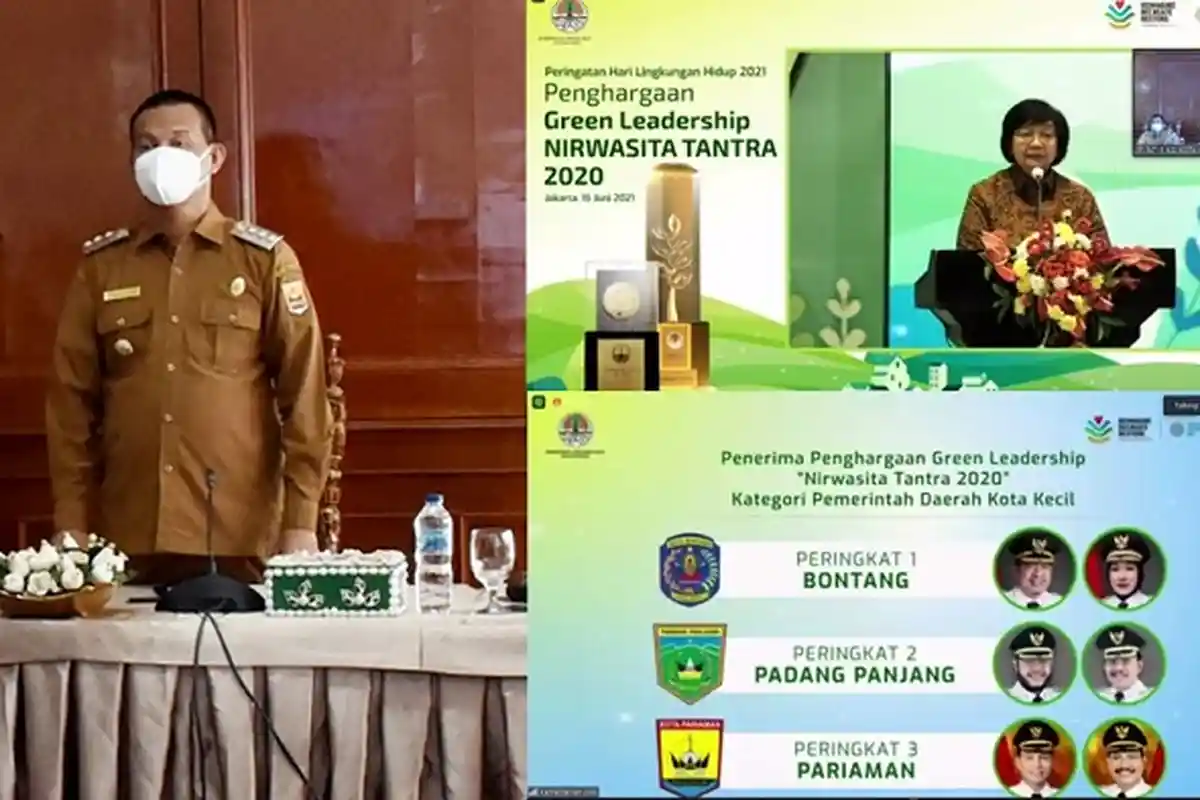 Pariaman Raih Prestasi Tingkat Nasional di Bidang Lingkungan Hidup dari KLKH RI