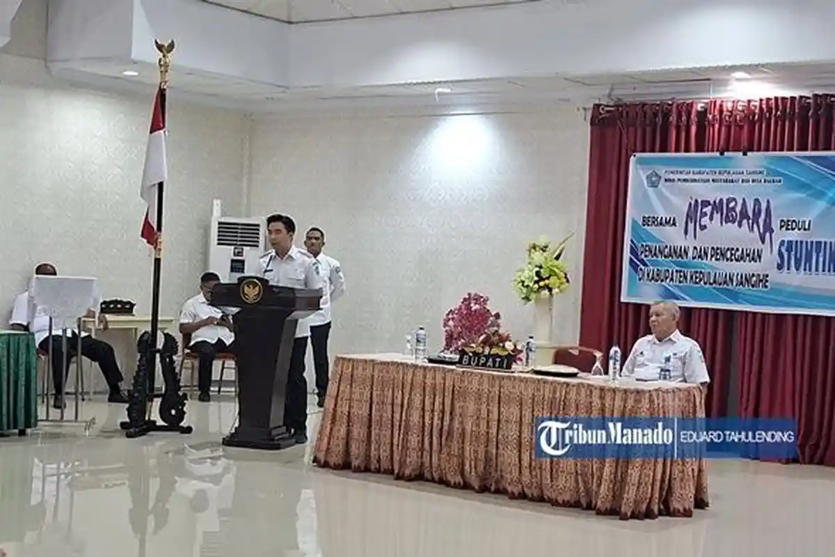 Bupati Sangihe Michael Thungari Buka Bimtek Konvergensi Pencegahan dan Penanganan Stunting