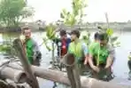 Relawan Pertamina Sobat Bumi Menanam Pohon Mangrove