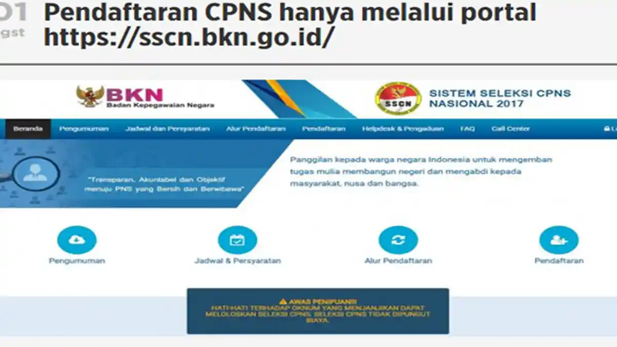 7 Langkah Daftar Online dan Jadwal Pendaftaran CPNS 2019 di SSCASN