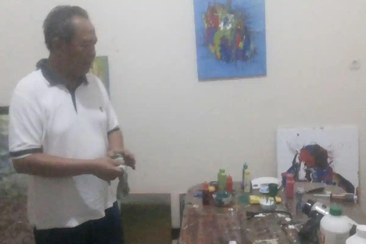 Tak Menyangka Ternyata Wakil Gubernur Lampung Bachtiar Basri Ini Jago Melukis