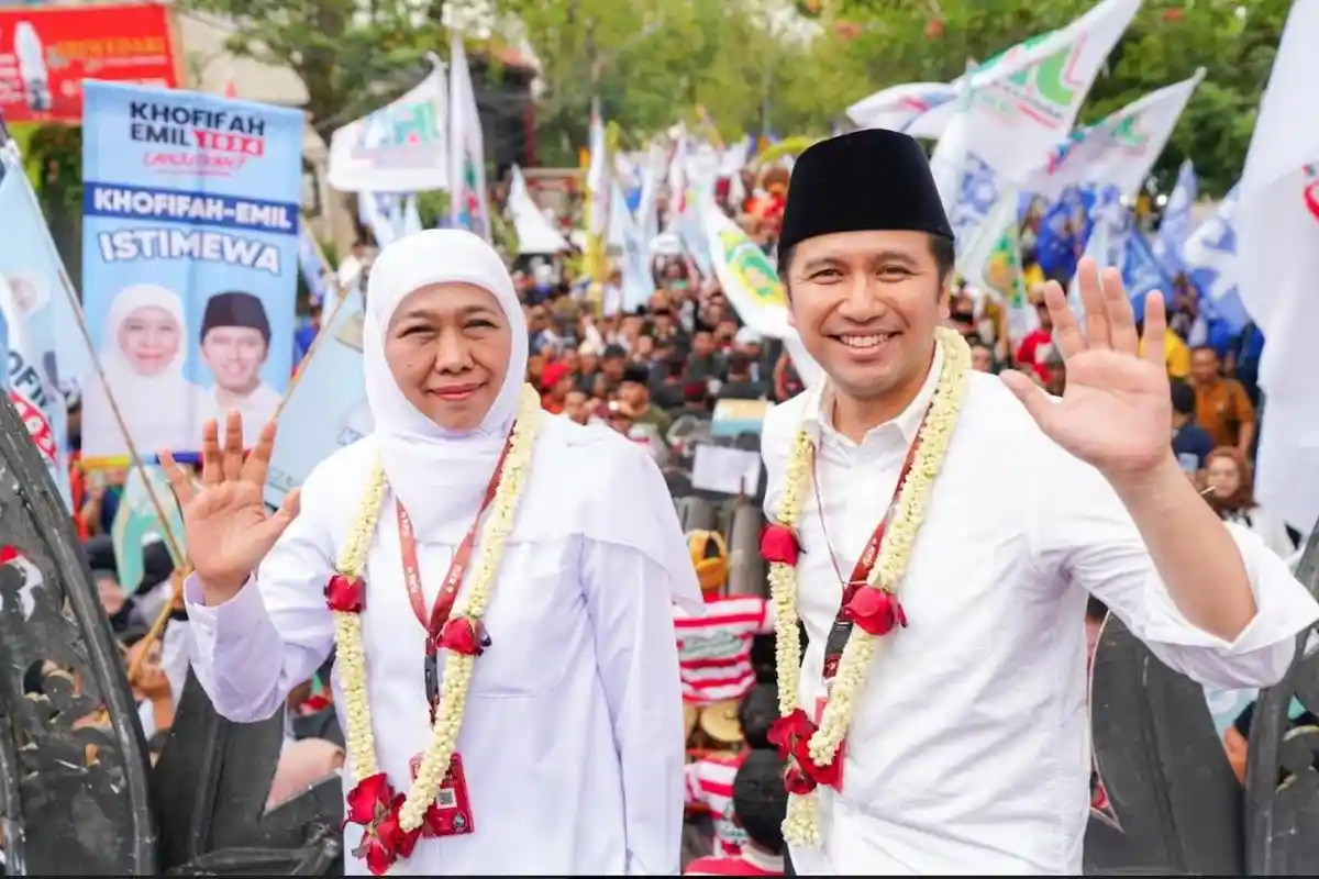 Elektabilitas Khofifah-Emil Unggul Telak Atas Risma-Gus Hans dan Luluk-Lukman