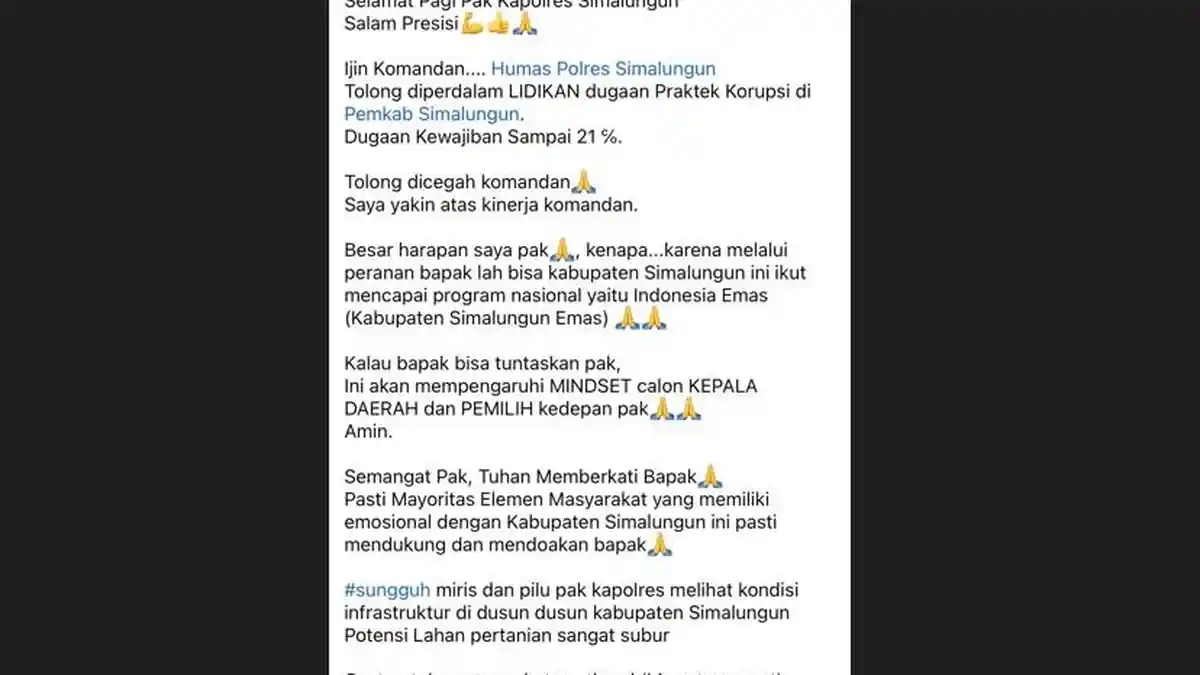 Inspektorat Simalungun Periksa Mantan Camat Raya terkait Isu Komitmen Wajib Proyek Sebesar 21 Persen